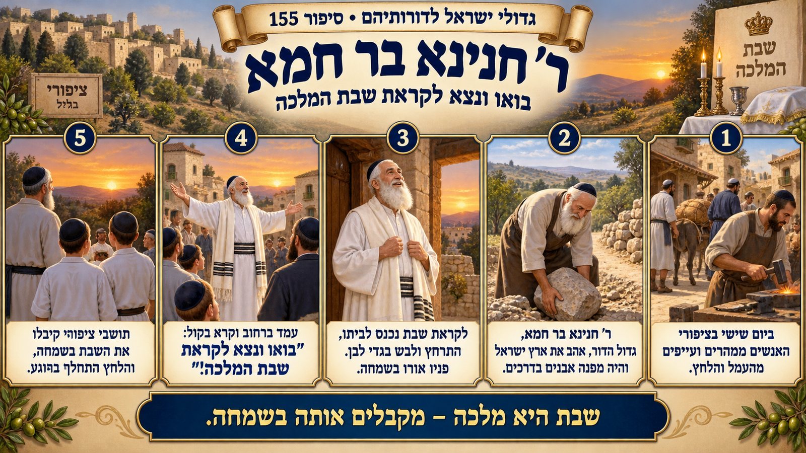 תמונת סיכום — ר' חנינא בר חמא: ר' חנינא בר חמא